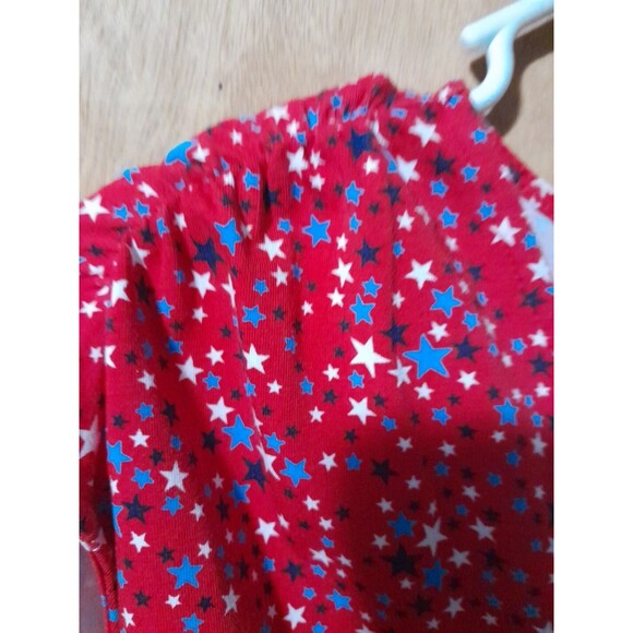 Lands End  Cross-Over Dress Womens Xlg Size 18 Red-Blue White Stars Stretch - Picture 13 of 14
